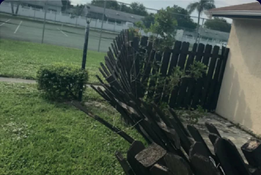 Wind / Hurricane damage in Palm Springs, FL