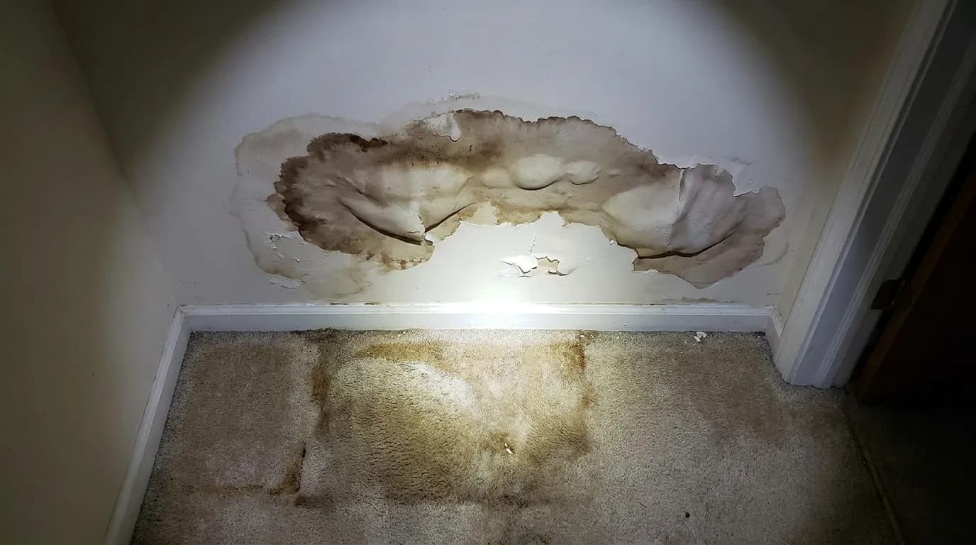 HVAC Overflow Damage detail — Five Star Claims Adjusting